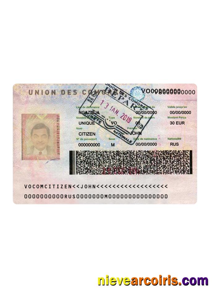 Union des Comores travel visa